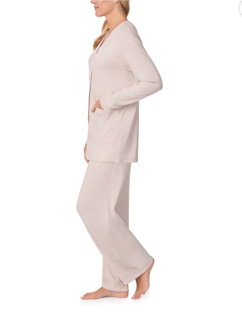 Cuddl Duds Cream 3-Piece Pajama Set - Picture 6 of 10